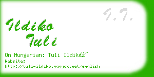 ildiko tuli business card